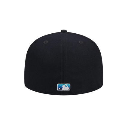 New York Yankees Metallic SKI Mask fitted baseball hat - DUMBFRESHCO