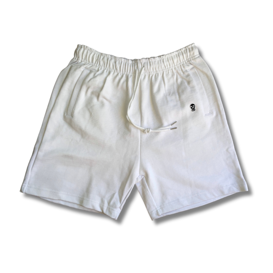 White Everyday Sweat Shorts - DUMBFRESHCO
