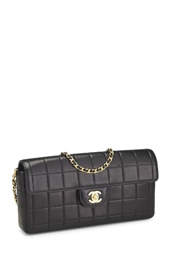 Chanel, Black Lambskin Chocolate Bar East/West Medium