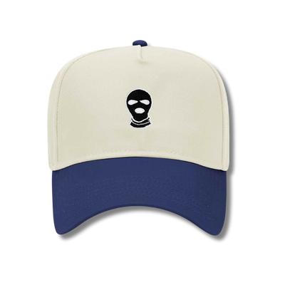Ski Mask blue snapback baseball hat - DUMBFRESHCO