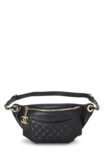 Chanel, Black Quilted Lambskin Waist Pouch