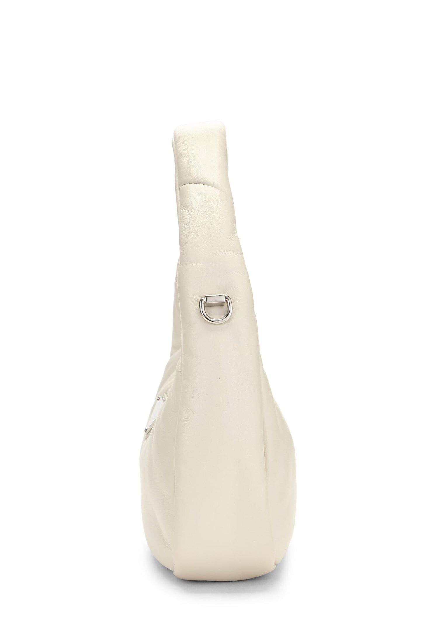 Prada, White Calfskin Padded Hobo Mini