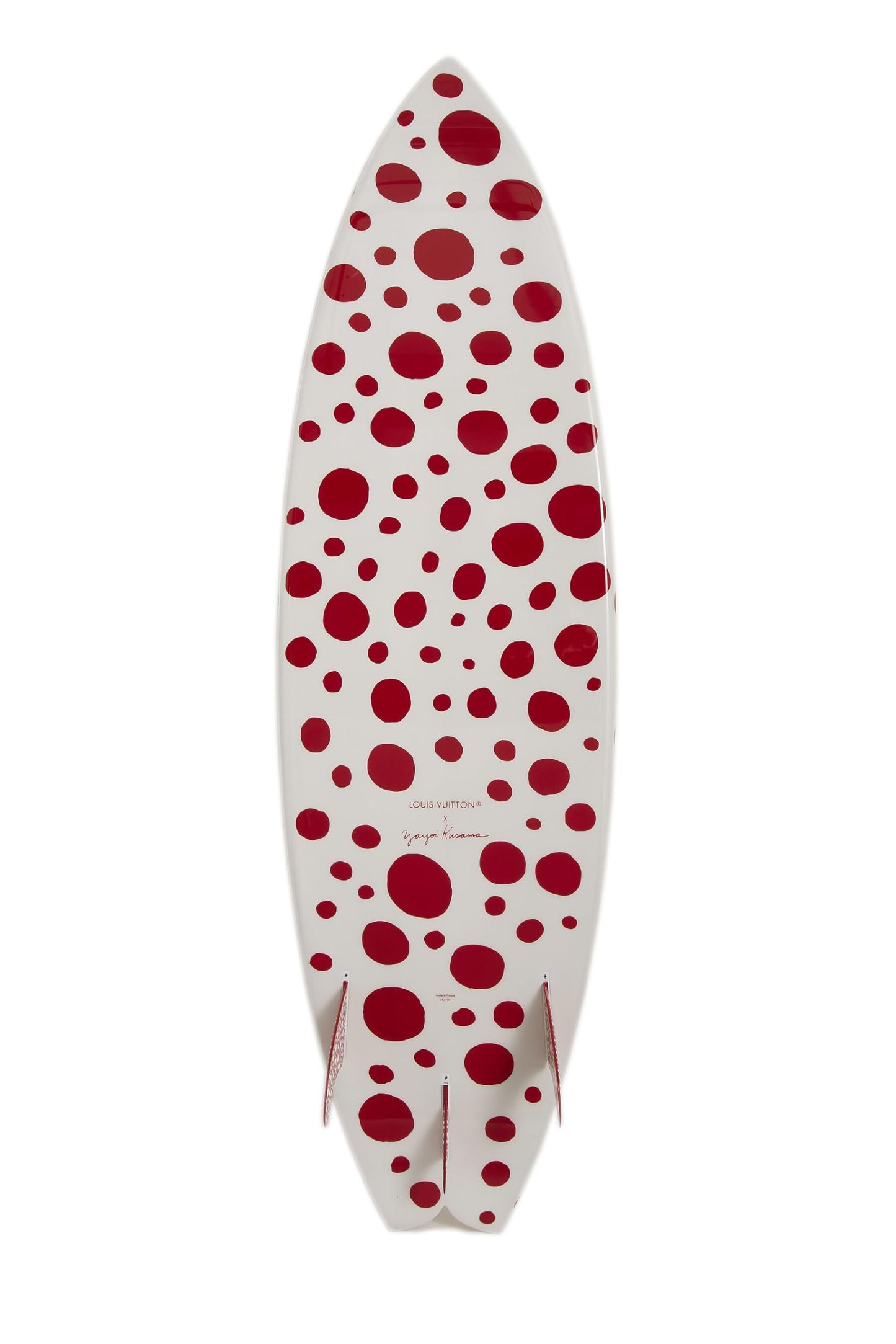 Louis Vuitton, Yayoi Kusama Red & White Infinity Dots Shortboard