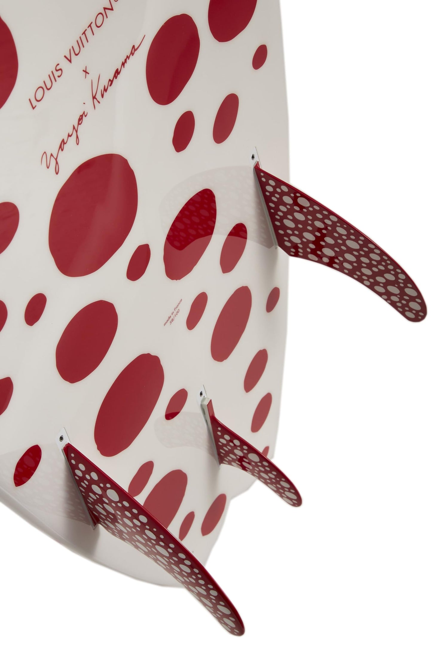 Louis Vuitton, Yayoi Kusama Red & White Infinity Dots Shortboard