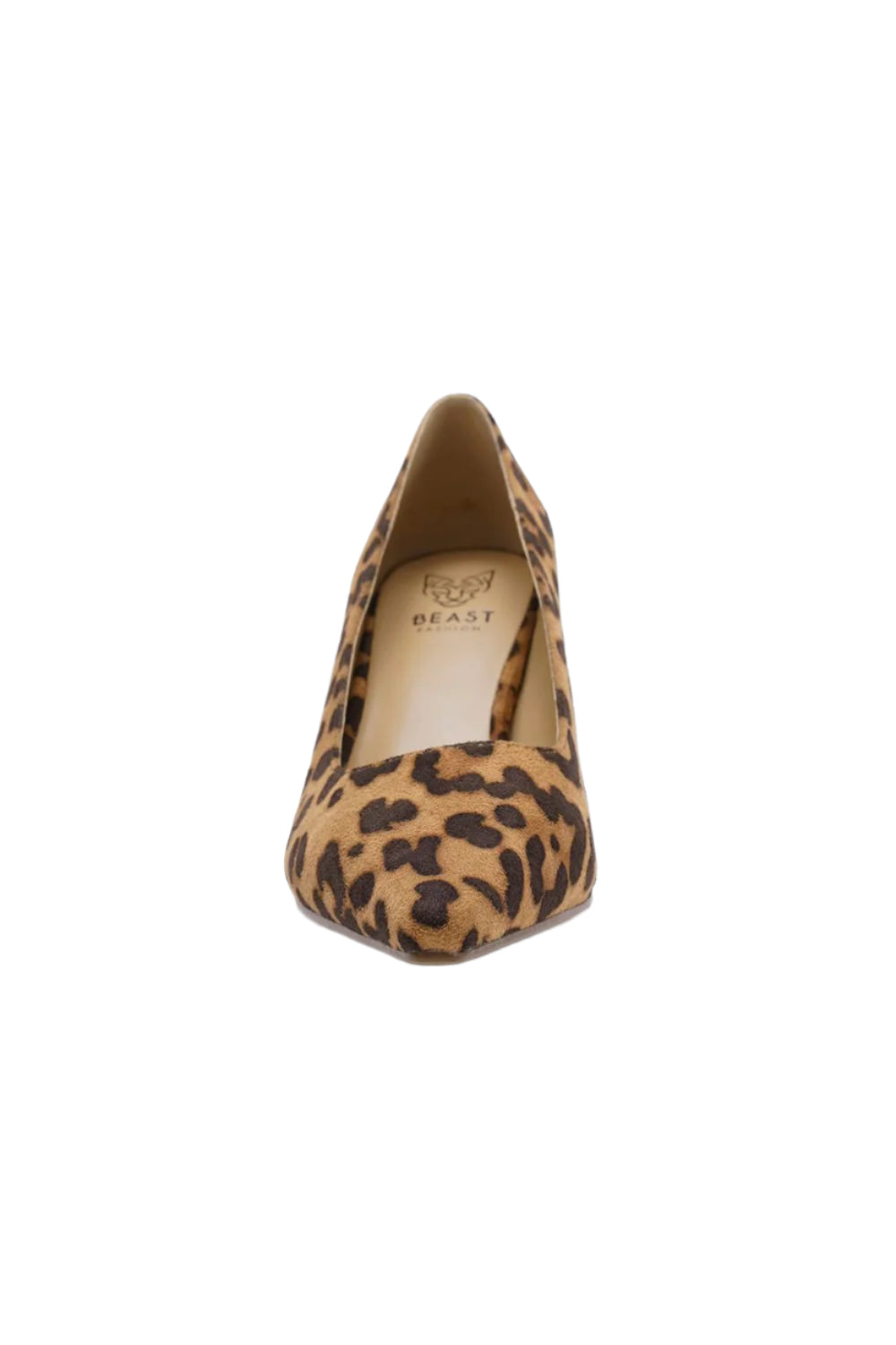 Faux Suede Leopard Point Toe Pumps