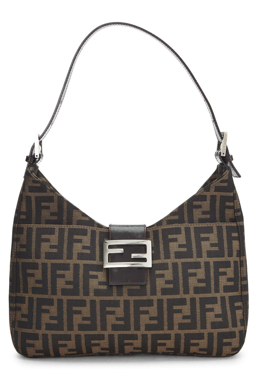 Fendi, Brown Zucca Canvas Shoulder Bag