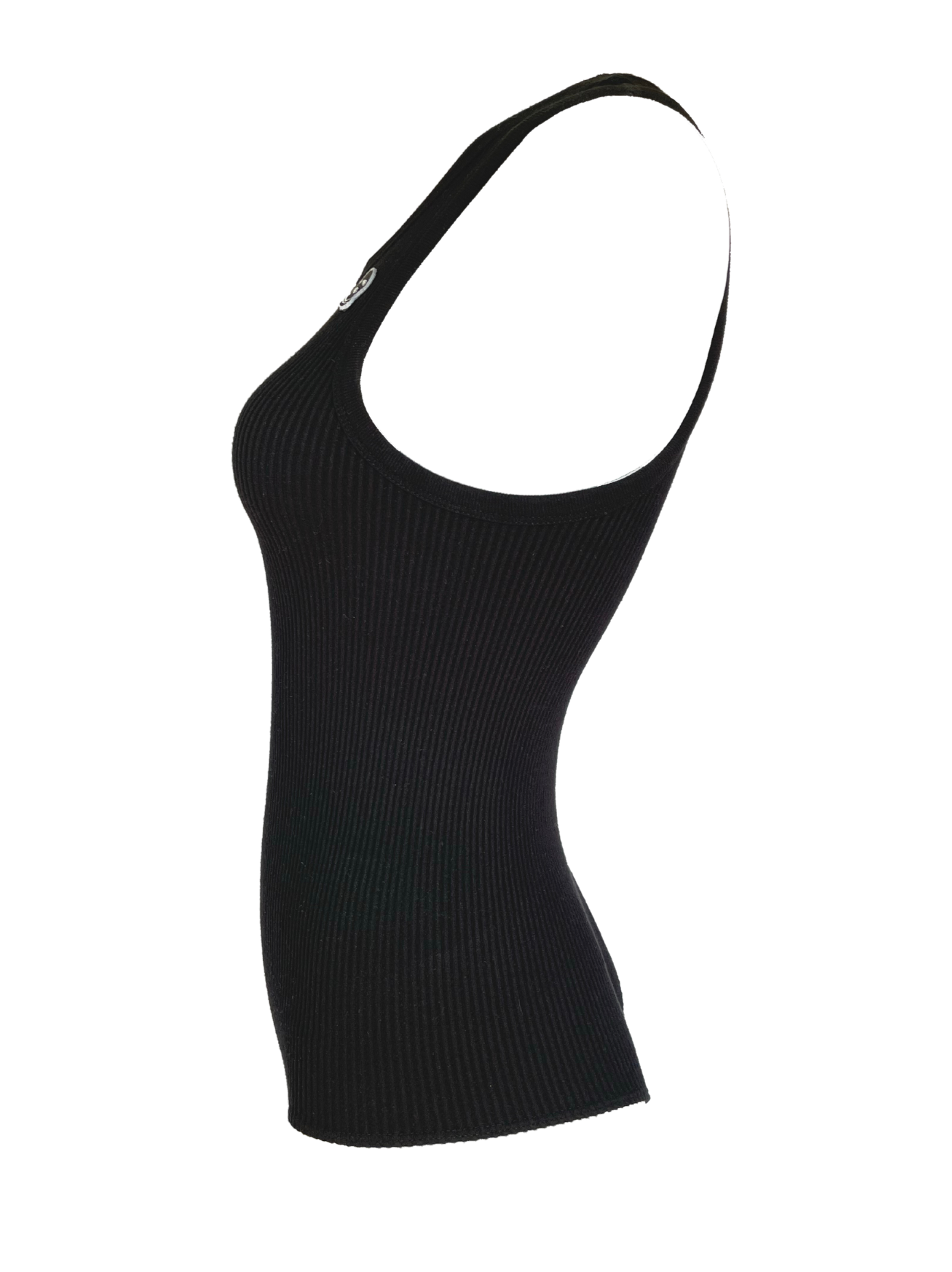 Black Ribbed Stretch Knit Bodysuit