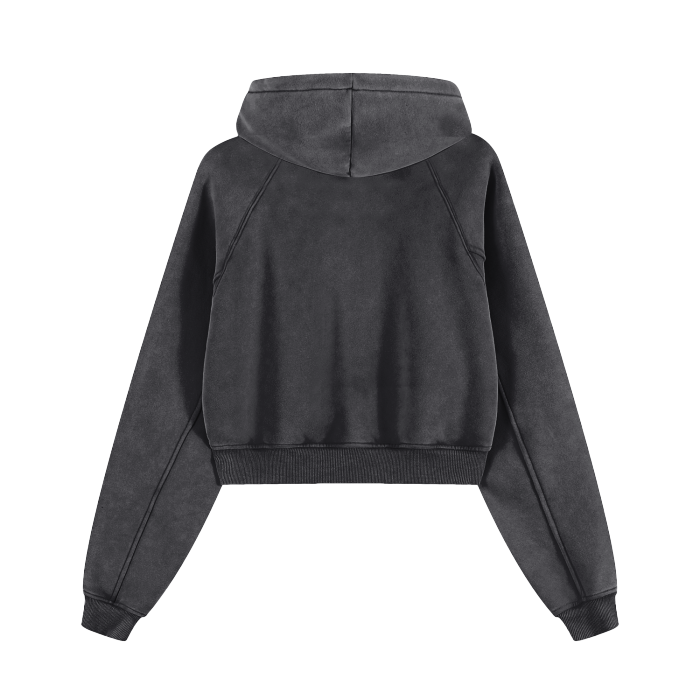 Washed Cropped Hoodie