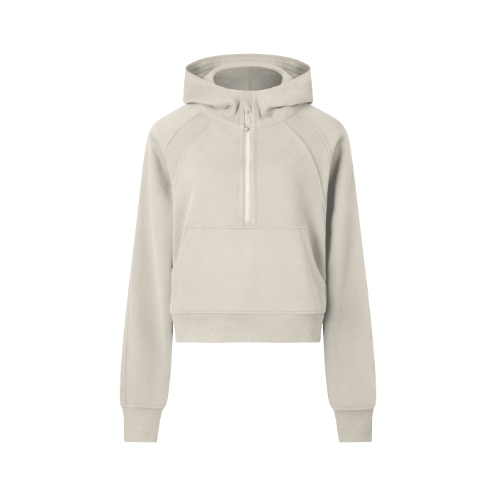 Cropped Half-Zip Hoodie