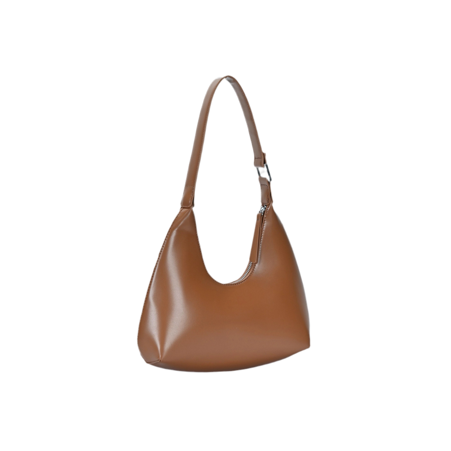 Tan Vegan Leather Shoulder Handbag