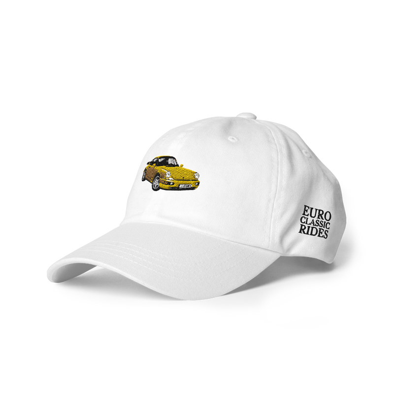 Yellow Porsche Dad hat - DUMBFRESHCO