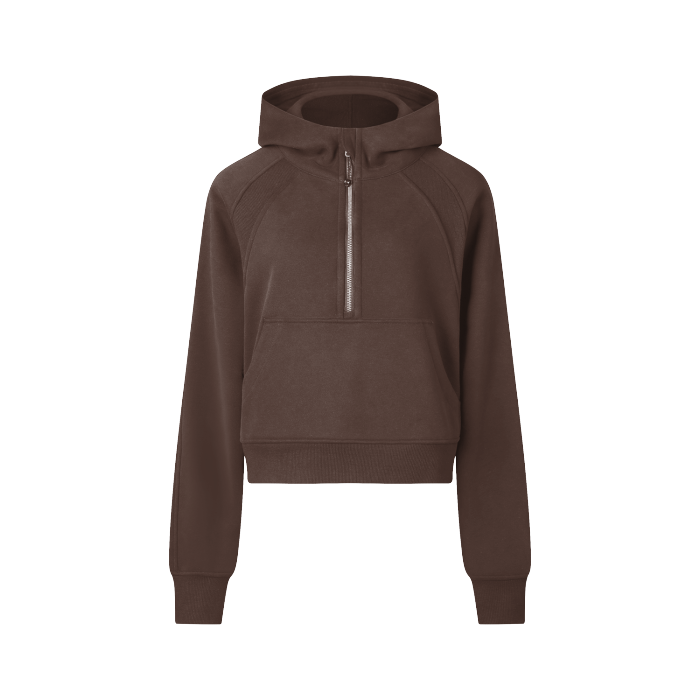 Cropped Half-Zip Hoodie