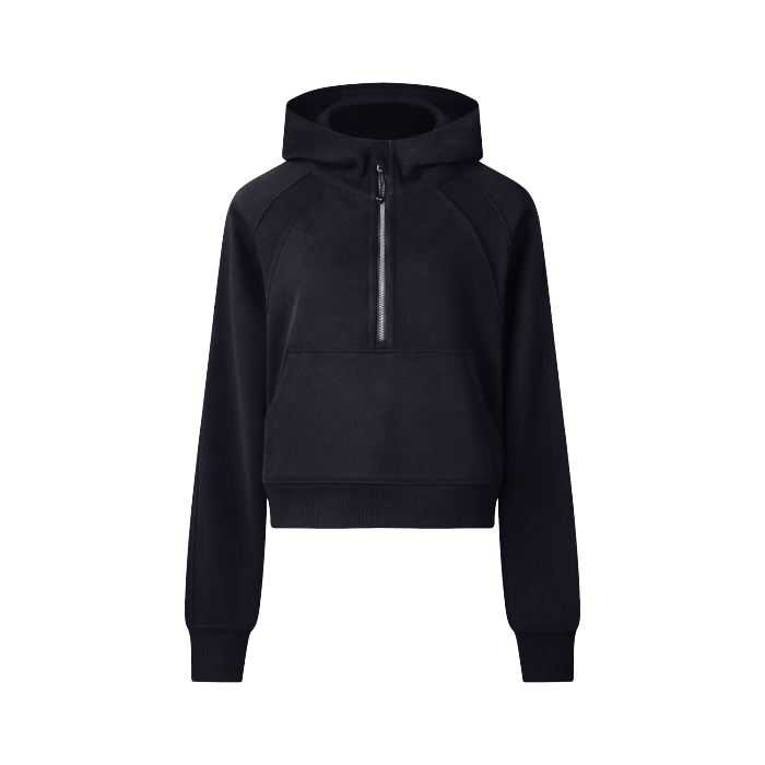 Cropped Half-Zip Hoodie