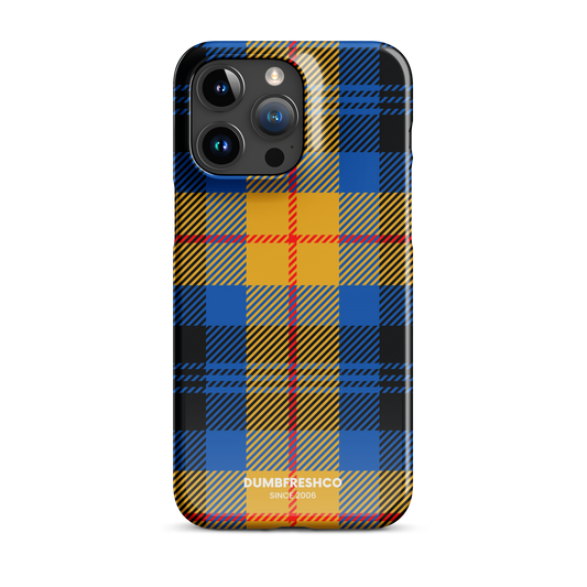 Blue Plaid iPhone® Snap case - DUMBFRESHCO