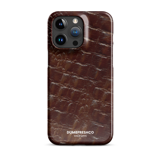 Faux Croc skin Snap case for iPhone® - DUMBFRESHCO