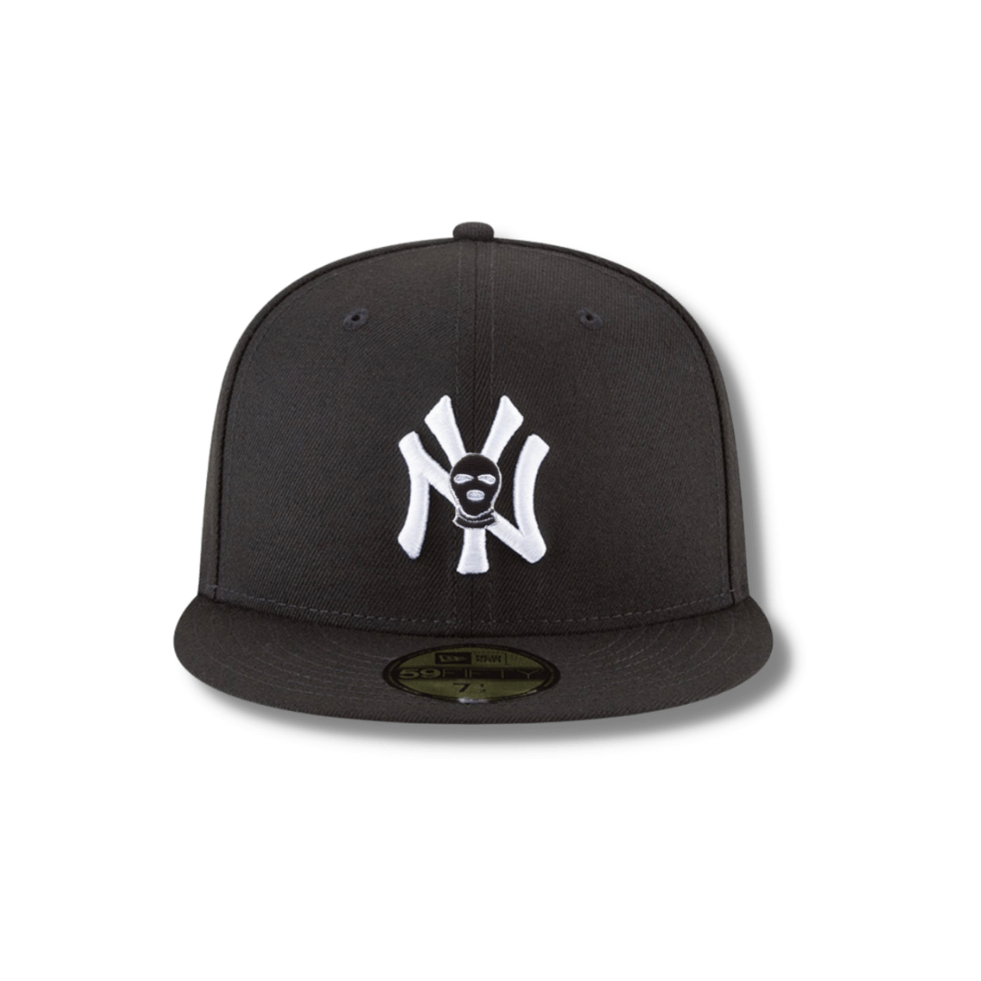 New York Yankees SKI Mask fitted baseball hat - DUMBFRESHCO
