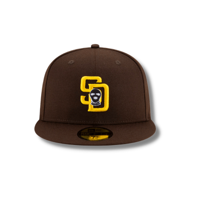 Brown San Diego Padres fitted baseball hat - DUMBFRESHCO