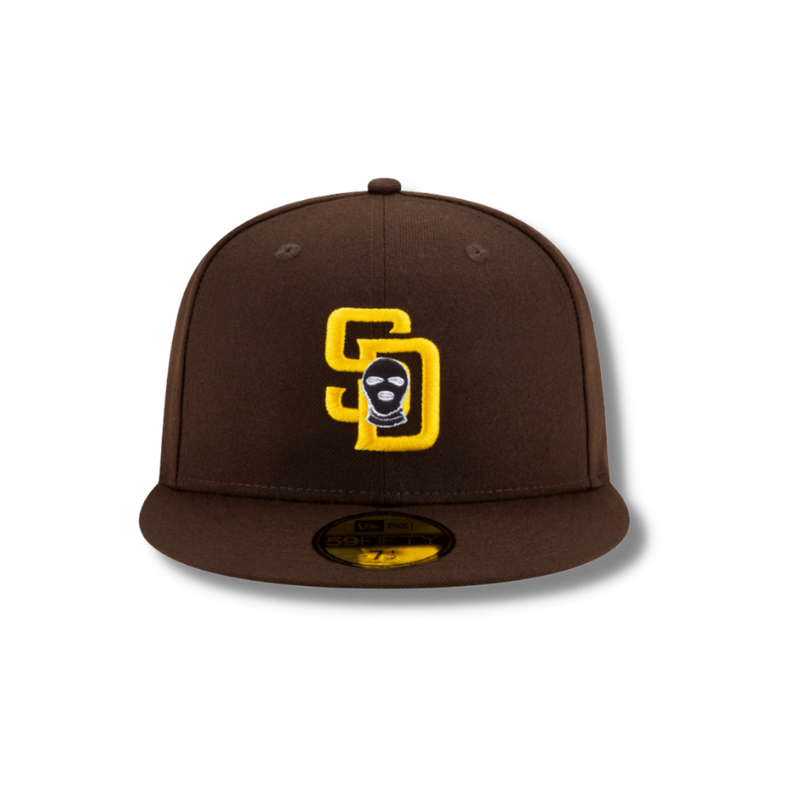 Brown San Diego Padres fitted baseball hat - DUMBFRESHCO